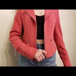 Hot Pink Polyester Jacket
